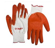 Перчатки Зубр МAСTEP трикотажные, с одинарным обливом из латекса, 11458-SM  картинка